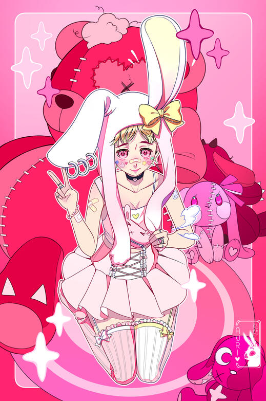 Harajuku bunny girl esthetic